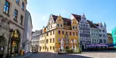 Colourful Marktplatz in Meissen town square, Germany